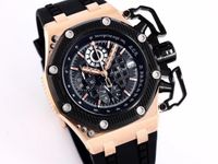 Wholesale Classic Chronograph Men Sapphire Rose Gold Black Bezel Survivor Stainless Steel Royal Stopwatch mm Limited Watches Wristwatches