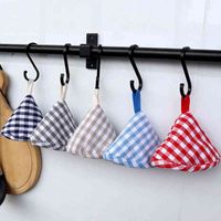 Wholesale Kitchen Tools Cloth Cotton Heat Insulation Pot Handle Cover Triangle Cap Iron Baking Accessories Oven Mitt Modern Fashion Colorful Exquisite wzg HP0291