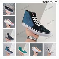 Wholesale Women Mens Casual Shoe Canvas Shoes Classic Slip On Old Skool OFF THE WALL SK8 HI FOG Yacht Club Skateboard Trainers White Black