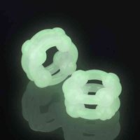 Wholesale NXY Cockrings White Penis Ring Glow in the Dark Stretchy Cock for Men Longer Harder Erection