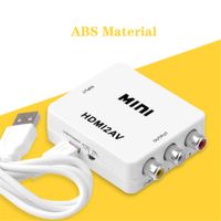 Wholesale AV RCA CVBS to HDMI compatible converter P video MINI AV2HDMI adapter for HDTV projector set top box In Stock