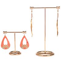 Wholesale Jewelry Showcase Earring Display Stand Metal Cross Silver Gold Luxury Boutique Shelf Stud Drop Hoop Earrings Holder Prop Jewellery Displays