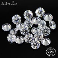 Wholesale Cluster Rings Jellystory Luxury Charms Round Moissanites ct D Color VVS Barestone Custom Pendants For Wedding Engagement