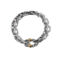 Wholesale Japanese Korean luxury jewelry men and women cuff bracelets stainless steel high quality upper arm bracelet chain designer