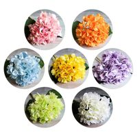 Wholesale Decorative Flowers Wreaths Sale Artificial Lifelike Hydrangea Flower Cloth Simulate Branch For Holiday Festival Party Wedding Suppies