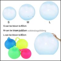 Wholesale Other Spashg Pools Spas Patio Lawn Garden Home Gardenchildren Outdoor Soft Air Water Filled Bubble Ball Blow Up Balloon Toy Fun Party Gam