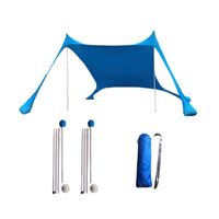 Wholesale Family Beach Sunshade Lightweight Sun Shade Tent With Sandbag Anchors Free Pegs UPF50 UV Large Portable Canopy Tents And Shelters