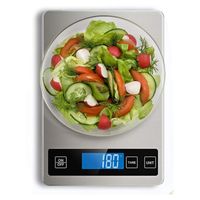 Wholesale Electronic Food Scale lb Digital Kitchen Scale Stainless Steel and Tempered Glass Weight Scales for Cooking Baking Free Sea Freight