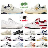 Wholesale Fashion Women Mens B550 Casual Shoes BB550 Aime Leon Dore Green Yellow Rich Paul Grey Red Sea Salt Black Syracuse Burgundy Trainers With Socks Designer Sneakers