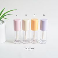 Wholesale 5ml Colorful Lip Gloss Bottles Cosmetic Lipgloss Tubes Packaging Lips Oil Container Round Mini Yellow Pink Purple White Vials