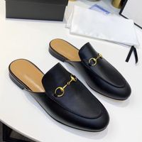 Wholesale Designer Genuine Leather Loafers Men Women Princetown Lace Velvet Slippers Ladies Casual Mules Metal Buckle Bees Snake Pattern With Box