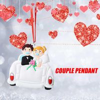 Wholesale Christmas Decorations Diy Valentine s Day Romantic Heart shaped Pvc Pendant For Bride And Groom s Wedding Dress Party Hanging