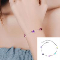 Wholesale Fashion Silver Girl s Charm Bracelet Love Heart Chain Wristband Small Hand Laser Party Jewelry Bangle