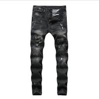 Wholesale Desig ink small feet men s jeans Autumn Winter Tight Ankle Pants Fashion Ripped Washed