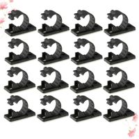 Wholesale 25Pcs Professional Wire Fixing Clamps Sticking Type Fixed Seat Wall Mesh Finishing Clasp Black Yarn