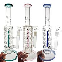 Wholesale 11 Inch Hookahs Glass Bong Inline Perc Heady Bongs mm Female Straight Tube Oil Dab Rig Fab Egg Water Pipes Colors