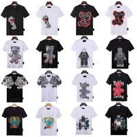 Wholesale Men P SKULL T shirt Geometric Pattern Summer Casual Tee Fashion Ins Style Top Streetwear Loose High Quality Sport Hip hop Mature Trendy T Shirts