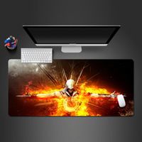 Wholesale Mouse Pads Wrist Rests Creative Personality Fire Warrior Movie Mousepad selling Game Players Play Pad Rubber Notebook Lock Edge Mats
