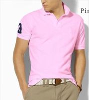 Wholesale Fashion men s polo shirt Big Small Horse Crocodile Embroidery short sleeve brand T shirt summer breathable solid male Business polos shirts Casual S XL w4