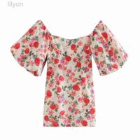 Wholesale print Women s Dresses Clothing French court floral puffy sleeve dress INS photo shoot short skirt summer tide