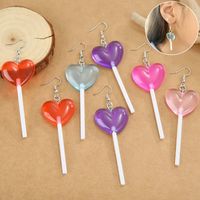 Wholesale 2021 Trend Funny Earrings Pendants Earrings For Women Sweet Candy Color Love Lollipop Party Earrings Girl Gifts
