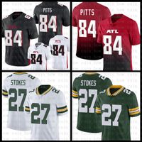 Wholesale American football jersey Atlanta rFalcons Kyle Pitts Green rBays rPacker Eric Stokes Draft First Round Pick Jaylen Waddle