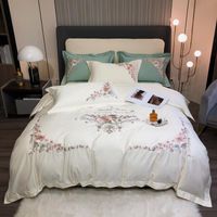 Wholesale Elegant TC Egyptian Cotton Bedding Set Queen King Size Duvet Cover Pillowcase Flat Sheet Sets