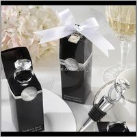 Wholesale Favor Event Festive Supplies Home Garden Drop Delivery Favors Gifts Crystal Diamond Ring Wine Bottle Stopper For Birthday Bridal Baby Sh
