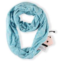 Wholesale Wholale Various Colors Custom Knit Scarf With Pockets Hidden Infinity Scarf For Winter