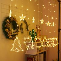 Wholesale Christmas Decorations Elk Bell String Light LED Decor For Home Hanging Garland Tree Ornament Xmas Gift Year Navidad