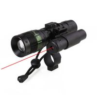 Wholesale Tactical Red Laser Dot Sight LED Zoomable Flashlight with Rings Mount Combo for Rifle Shotgun