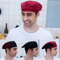 Wholesale High qualityChef Hats Cafe Bar Waiter Beret Restaurant Kitchen Workwear Baking Caps Men Women Breathable Forward Caps chef hats