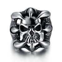 Wholesale Design jewelry Hollywood star s same death squads Stallone lucky men s skeleton ring