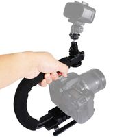 Wholesale Stabilizers PULUZ Portable C U Shape Handle Stabilizer Kit With Clod Shoe Adapter Phone Clamp Mount Screw For SLR Cameras DVs
