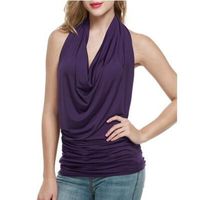 Wholesale Women s Blouses Shirts Bigsweety Fashion Backless Tops Sexy Sleeveless Hanging Neck T Blouse For Woman Summer Deep V Halter Top Tee Female