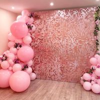 Wholesale Party Background Curtain Sequin Backdrop Wedding Decor Baby Shower Sequin Wall Glitter Backdrop Curtain Birthday Foil Curtain