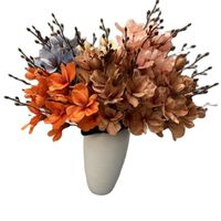 Wholesale Decorative Flowers Wreaths One Fake Autumn Magnolia Stems Bunch quot Length Simulation Oil Painting Lily For Wedding Home Artificial