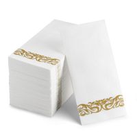 Wholesale Disposable Guest Towels Soft And Absorbent Linen Feel Paper Hand Durable Decorative Bathroom Napkins Good For Ki Table Napkin