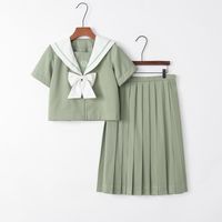 Wholesale Clothing Sets Woman School Uniforms Sexy Collage Student Sailor Party Cosplay Costume Japanese Short Sleeve JK Suit Girls Pleated Skirt