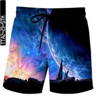 Wholesale Men s Shorts Summer D Ink Print Man Streetwear Casual Lovers Bermuda Beach Pants Oversized Size Urban Night Scene Elements