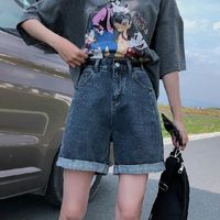 Wholesale Women s Jeans Rugged Apricot Ankle Length Women Plus Size Denim Short Feminino High Waist Mom Korean Summer