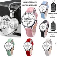 Wholesale To My Son Daughter Never Forget Love Dad Mom Engraved Watch Kids Children Anniversary Birthday father s mother s day gifts RRA1143