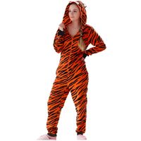 Wholesale Plus Size Fleece Tiger Pyjamas Women Stitch Animal Costumes Jumpsuits Couple Coverall Pajamas Onesie For Adult Kingurumi