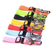 Wholesale Dog Leashes seat Belt Adjustable Nylon Fabric Car Safety Harness Lead Leash for Small Medium Dogs Travel Clip Pet Supplies