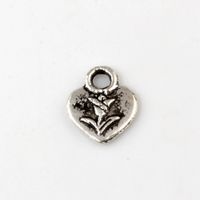 Wholesale 300pcs Antique Silver Alloy Small Heart Charms Pendants For Jewelry Making Bracelet Necklace DIY Accessories x11MM A
