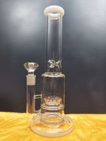 Wholesale Big straight tube bongs thick base glass bong arm perc water pipes hookahs mm joint with bowl hotglassart shop