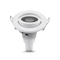 Wholesale Downlights Zinc Alloy Nickel Round LED Downlight Ceiling Lamps Frame Housing GU10 MR16 IP44 Bathroom Down Light Fixture Holder