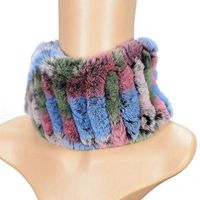 Wholesale Scarves Multi Color Lady Fashion Autumn Winter Genuine Rex Fur Neck Rings Women Wraps LF21010QX