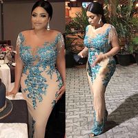 Wholesale 2021 New Aso Ebi Style Prom Pageant Dresses with Tassel Plus Size African Nigerian Lace Sequins Trumpet Occasion Evening Wear Dress