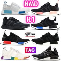 Wholesale Running Shoes NMD R1 Triple White Black Monochrome Blue Glow Men Designer Trainers Black Peach Tokyo OG Lush Red Pride Mastermind Japan Women Sneakers With Box